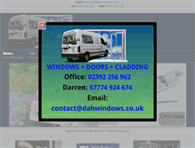 Tablet Screenshot of dahwindows.co.uk